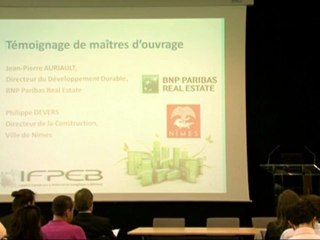 Conférence "Prescription & Analyse du Cycle de Vie" IFPEB -21/06/12- Allocution Jean-Pierre AURIAULT