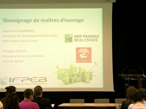 Conférence Prescription & Analyse du Cycle de Vie IFPEB -21/06/12- Allocution Jean-Pierre AURIAULT