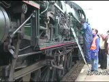 Arrivée en gare de Bourg en Bresse, de la prestigieuse locomotive à Vapeur 241P17