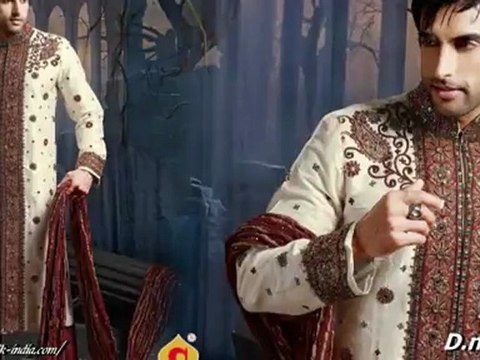 Mens Sherwani Traditional Wedding Wears [Silk India]