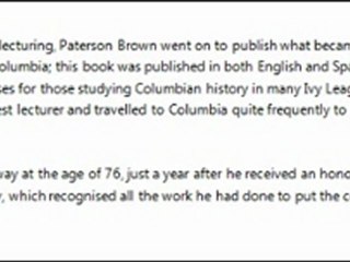 Tim Paterson Brown - Historian