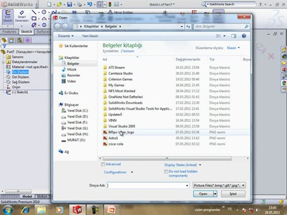 Solidworkse Giriş Görsel Ders 2