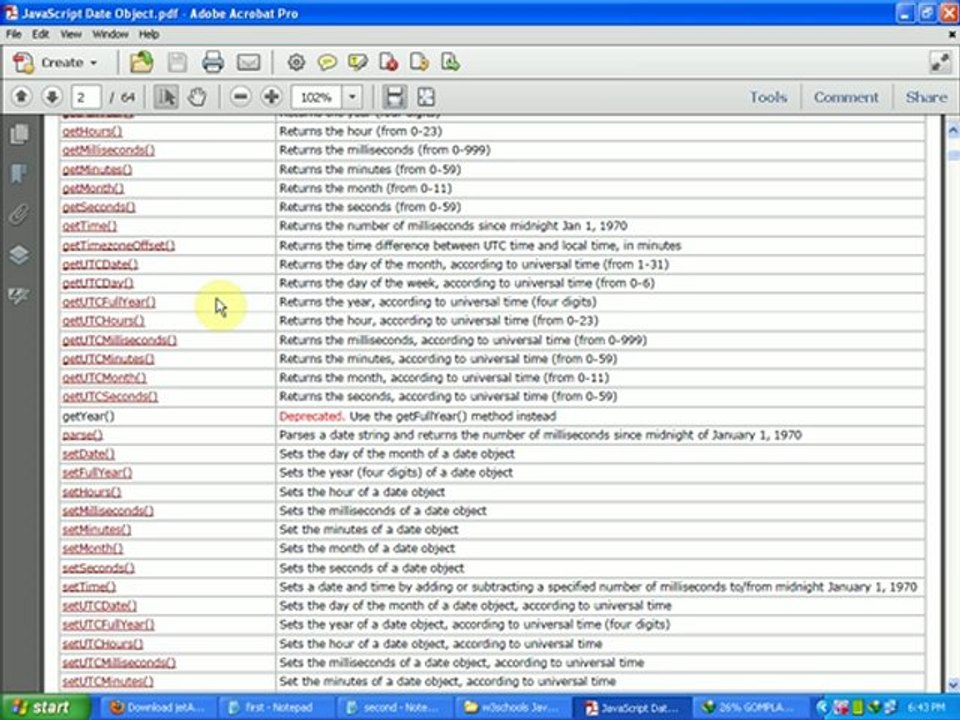 JavaScript Date Object Ebook