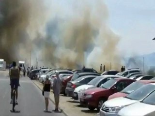 SAINT CYPRIEN PLAGE ENORME INCENDIE DE VOITURES (2)
