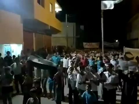 Syria فري برس ريف حلب مارع مظاهرة مسائية رائعة 22 7 2012 Aleppo