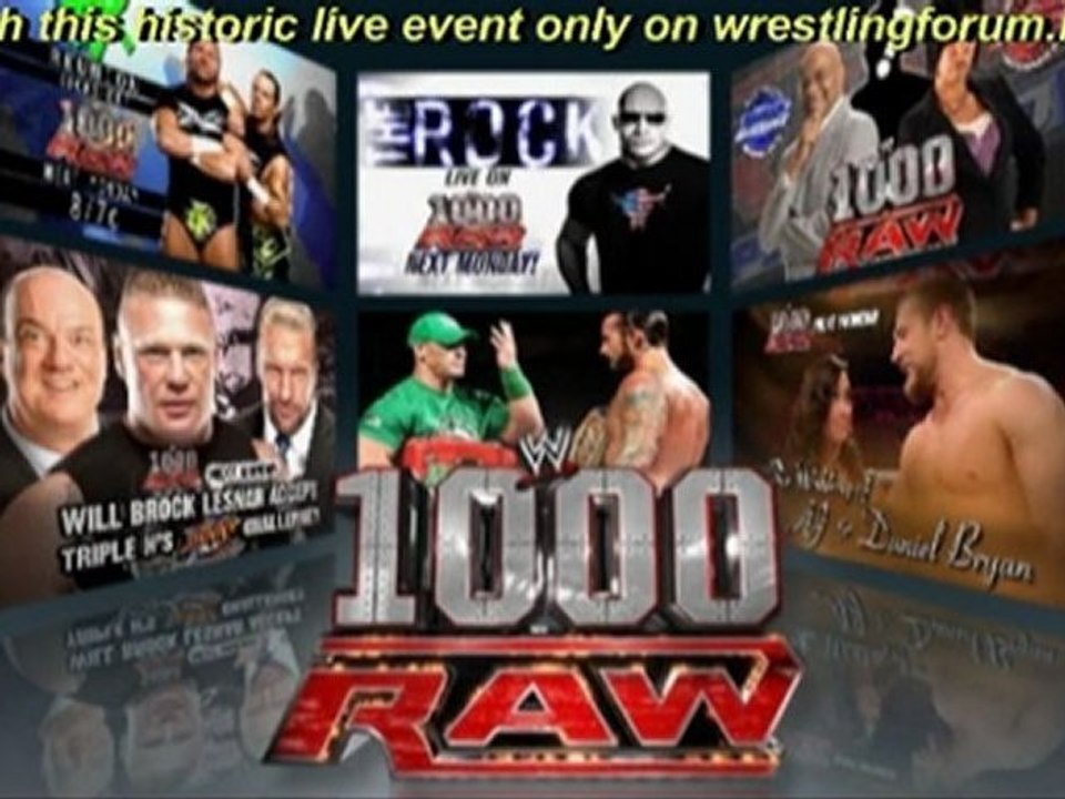 wrestlingforum.info - WWE Raw 1000th Episode Promo