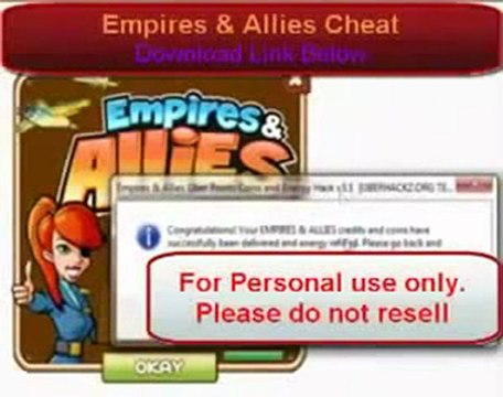 Empire and Allies Cheat Hack Cash Points and Energy \ FREE Download July 2012 Update