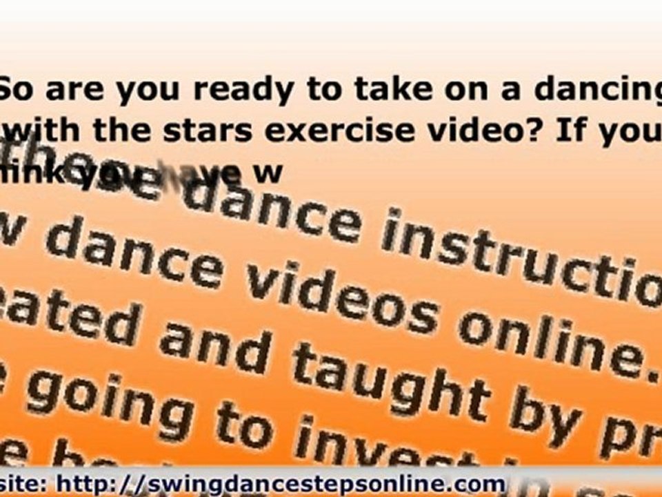 Dancing With The Stars Exercise Video