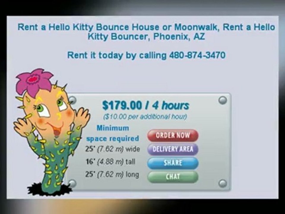 Hello Kitty Bounce House Party Rental, Rent Hello Kitty, Phoenix Scottsdale, AZ