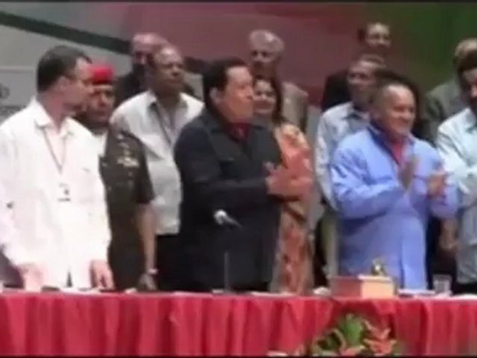 Recibimiento a Chávez en Clausura Foro Sao Paulo