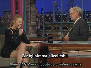 Blake Lively - Late Show ile  David Letterman -  Altyazılı
