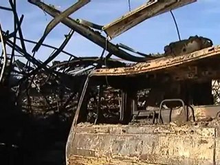 Incendie dans une casse à Rouvroy s/ Marne (52) : les premières images