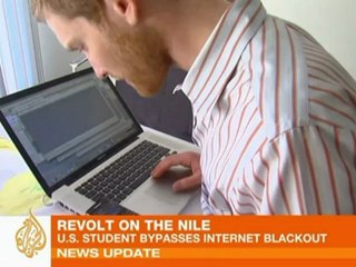 US student bypasses Egypt's web blackout