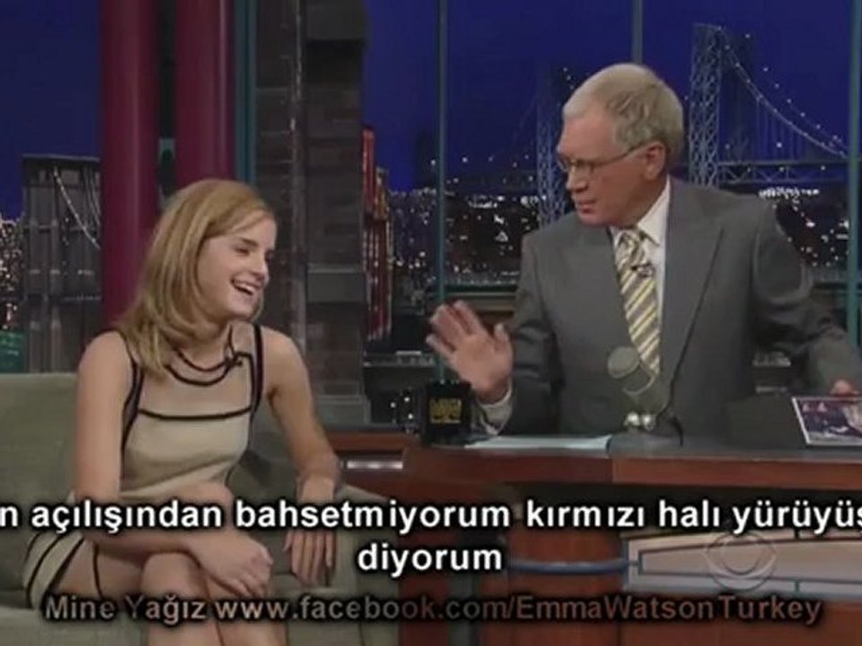 Emma Watson - Late Show with David Letterman 2008 Röportajı - Altyazılı