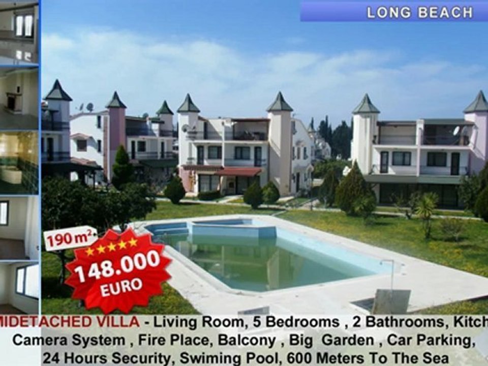 Kusadasi Long Beach Pool Triplex Semidetahed Villa - Kuşadası Long Beachde Havuzlu Tripleks Lüks İkiz Villa