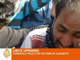 Funerals held in Libya's Ajdabiya