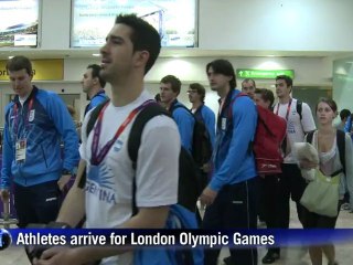 Athletes arrive in London for Olympic Games