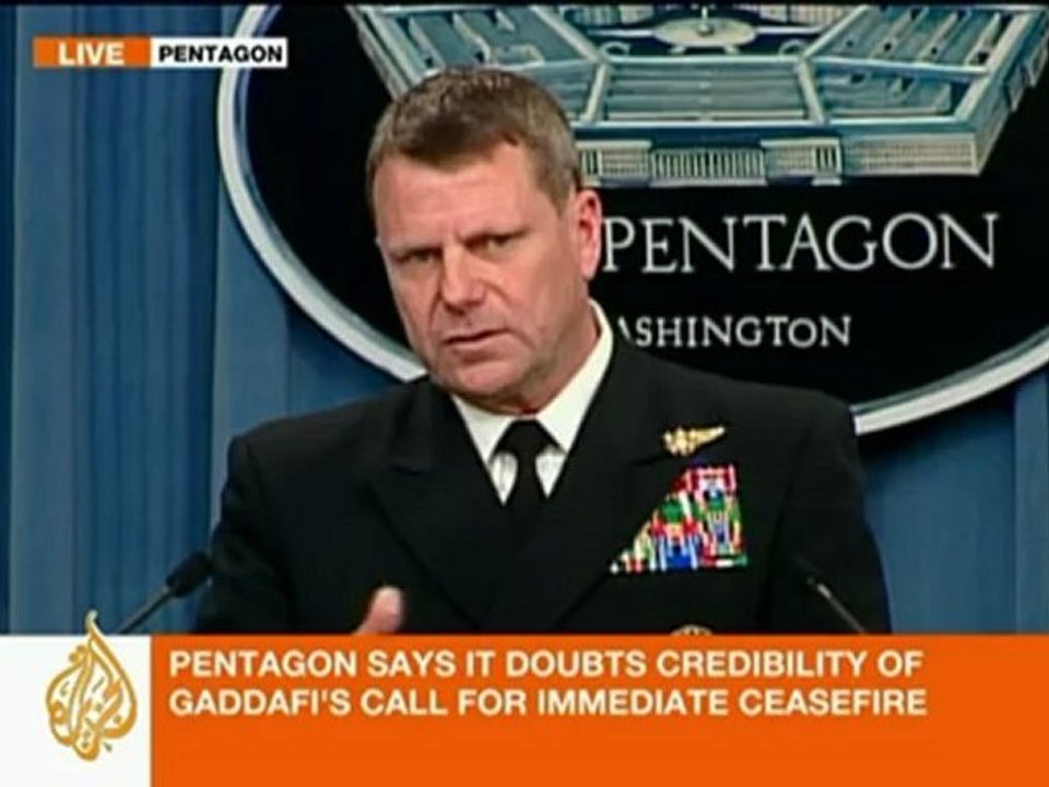 Pentagon March 20 briefing on Libya military operation