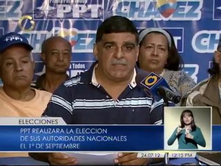 PPT realizará elecciones de sus autoridades el 1 de septiembre