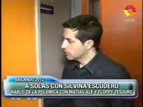 Angel de Brito a solas con Silvina Escudero en el camarín después del escándalo