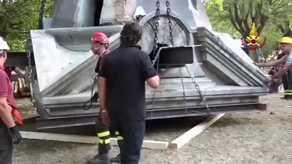 Medolla (MO) - Recupero guglia campanile della Chiesa Parrocchiale 2 (24.07.12)