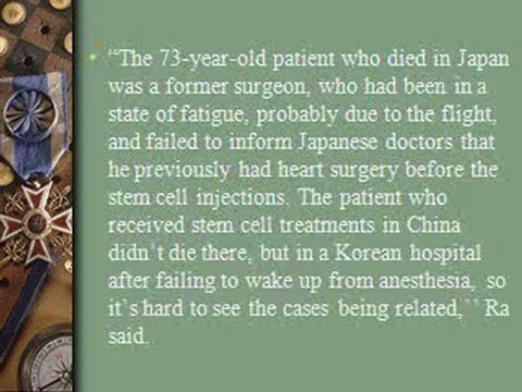 IN THE NEWS - SPRINGHILL GROUP COUNSELLING - Stem Cell Treatments in South Korea