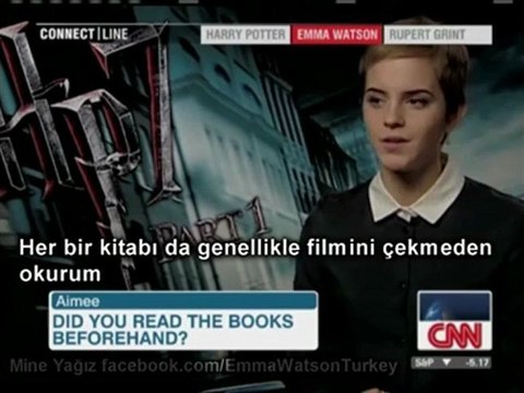 Emma Watson- CNN ile Ölüm Yadigarları Bölüm 1 Röportajı - 11 Kasım 2010