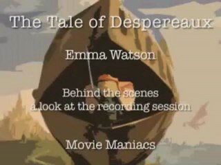 Emma Watson Tale of Desperaux Dublajı İçin Stüdyoda