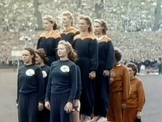 Fanny Blankers-Koen wins 4 golds at the 1948 Olympics