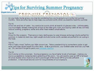 Tips for Surviving Summer Pregnancy