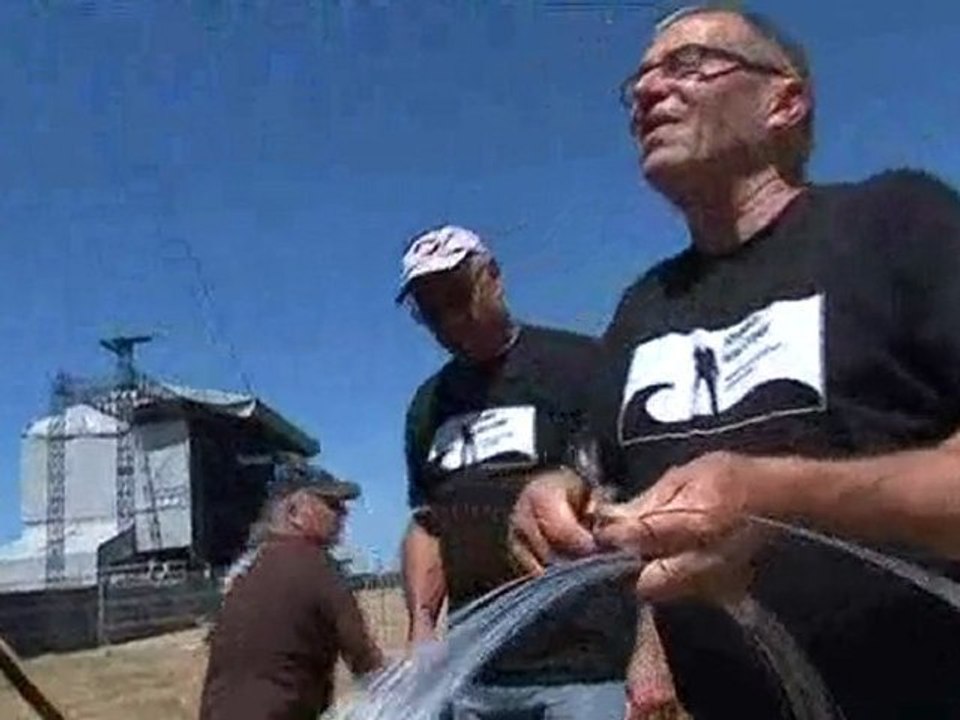 Concert de Johnny Hallyday à Brétignolles, les préparatifs