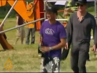 British stuntman leaps from helicopter