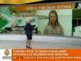 Anita McNaught reports on defection of Syrian officers to Turkey