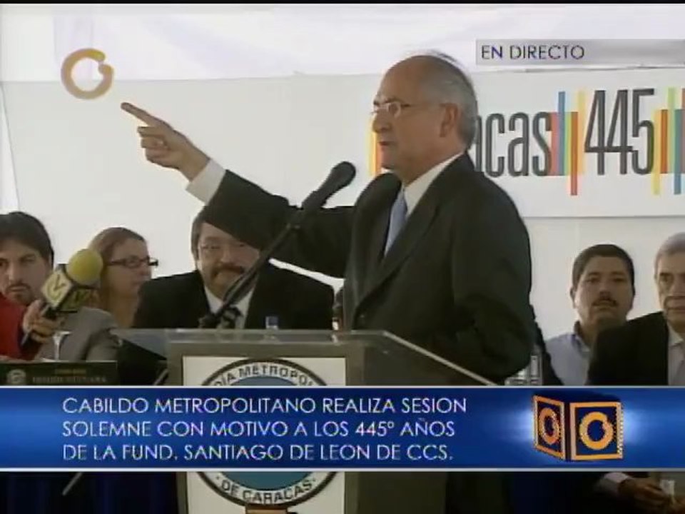 Ledezma: Bolívar nació en Caracas
