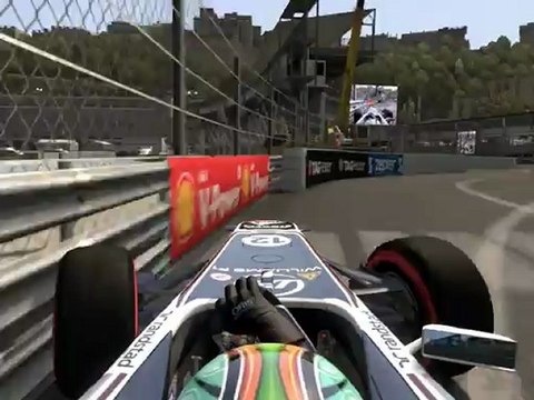 F1 2011 - GP de Monaco - Crash Kier en onboard