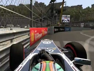 F1 2011 - GP de Monaco - Crash Kier en onboard