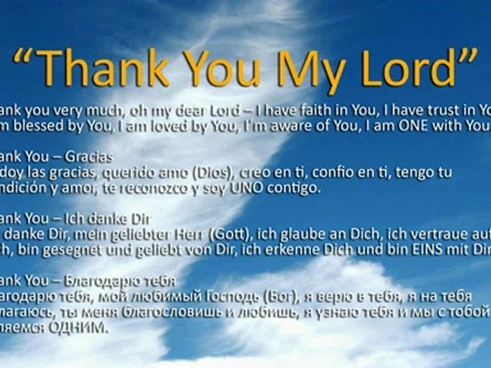 THANK YOU MY LORD by GODAFRID