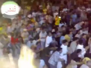 Syria فري برس ادلب  تلمنس مظاهرة ليلية بعد صلاة التراويح 25 7 2012 Idlib