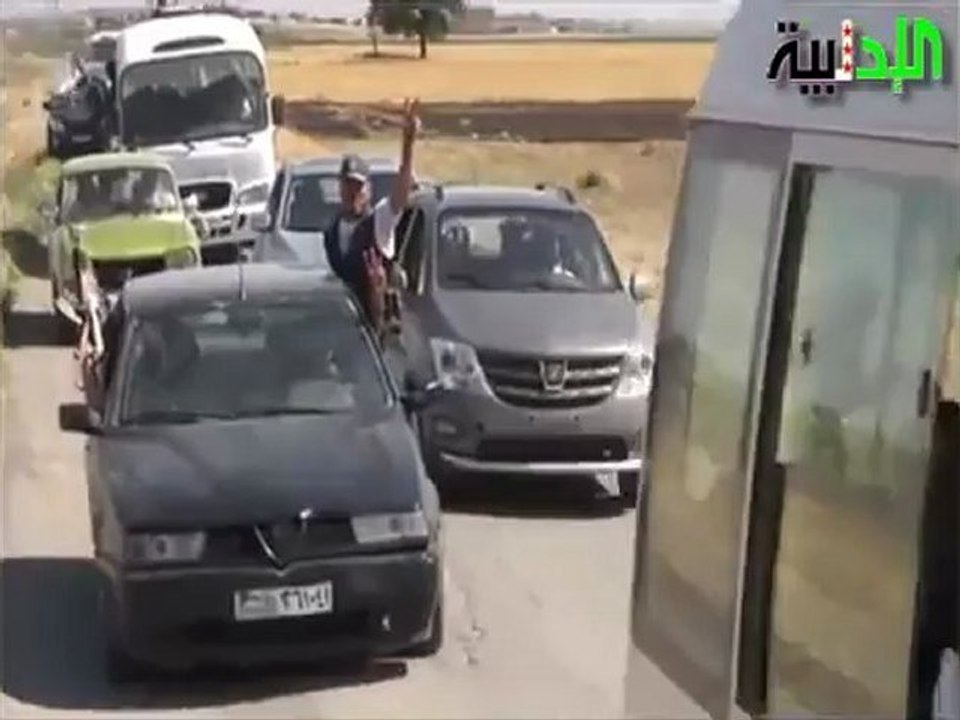Syria فري برس حلب  موكب مهيب للواء التوحيد في حلب جايينك يابشار  25 7 2012 Aleppo