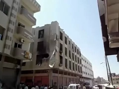 Syria فري برس درعا المحطة اثار القصف للنظام الاسدي 24 7 2012 ج1 Daraa