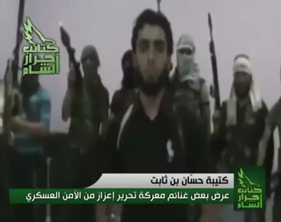 Syria فري برس حلب  كتائب أحرار الشام   غنائم معركة تحرير اعزاز  24 7 2012 Aleppo