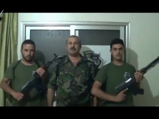 Syria فري برس حمص  انشقاق المقدم عبد الكافي الاقرع و مساعد أول و مجند و انضمامهم إلى كتائب الفاروق  24 7 2012 Homs