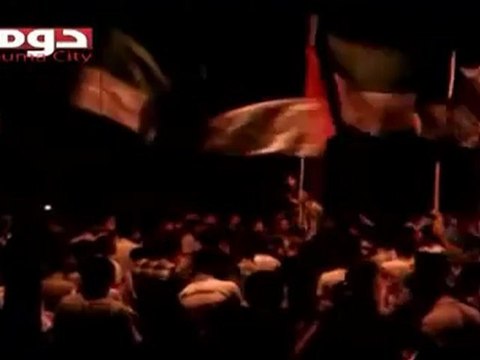 Syria فري برس ريف دمشق دوما مسائية رووووعة في ساحة الحرية دوما 24 7 2012 Damascus