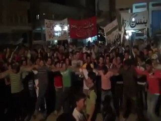 Syria فري برس  ادلب المنشد معتصم بالله عسلي انشودة الله معنا مع موااال رائع من بنش نبض الثورة  23 7 2012 Idlib