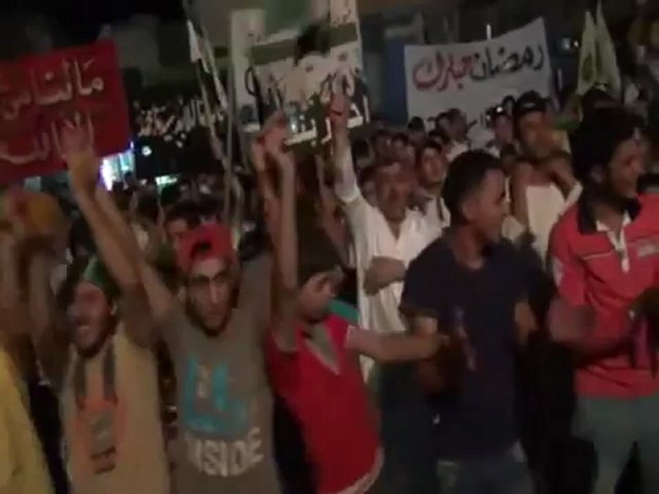 Syria فري برس  ادلب المنشد معتصم بالله عسلي انشودة الموت ولا المذلة من بنش نبض الثورة23 7 2012 Idlib