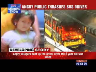 6 year old slips through bus floorboard