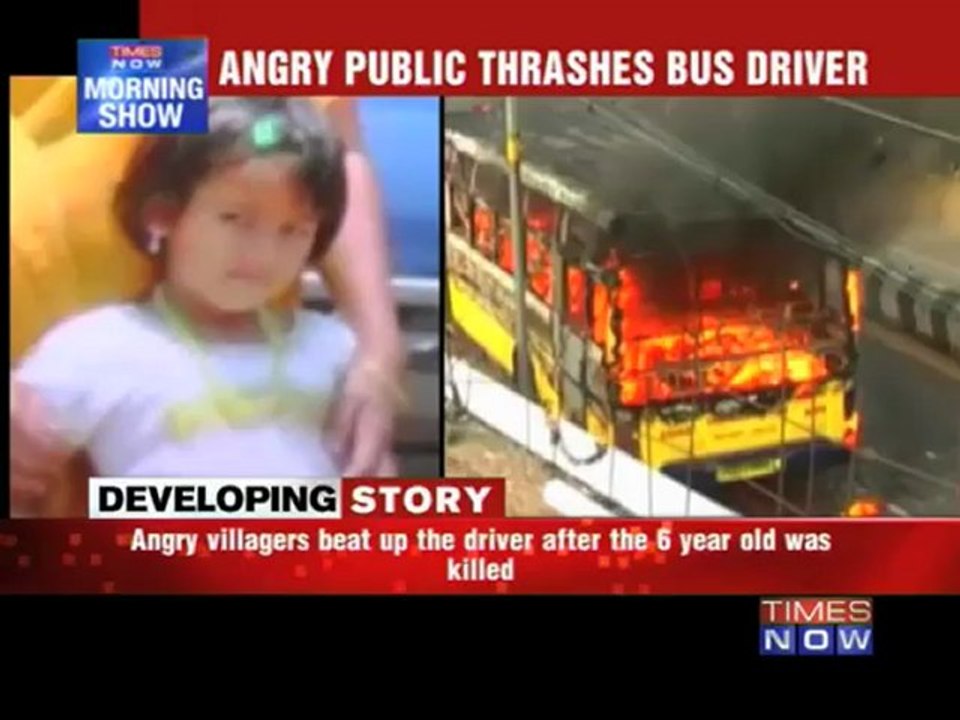 6 year old slips through bus floorboard
