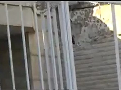 Syria فري برس ريف دمشق الدمار الذي لحق بجامع الزهراء زبداني 23 7 2012 ج2 Damascus