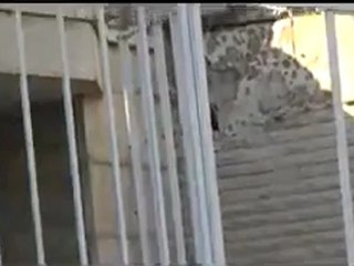 Syria فري برس ريف دمشق الدمار الذي لحق بجامع الزهراء   زبداني 23 7 2012 ج2 Damascus