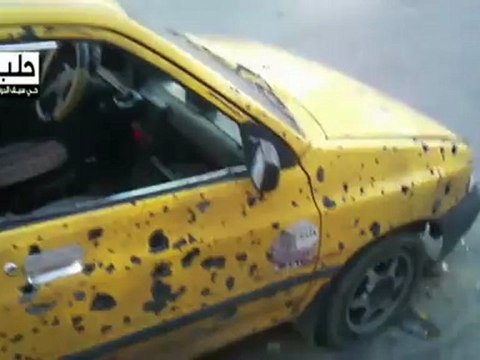 Syria فري برس حلب حي سيف الدولة آثار القصف على الحي 24 7 2012 Aleppo